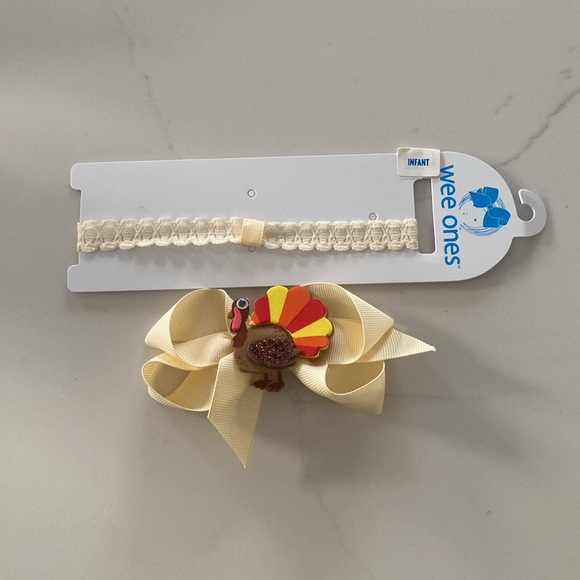 Wee Ones Turkey Bow Headband - Picture 4 of 4